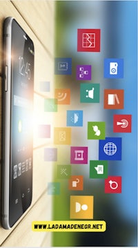 a smartphone with a lot of icons on it
